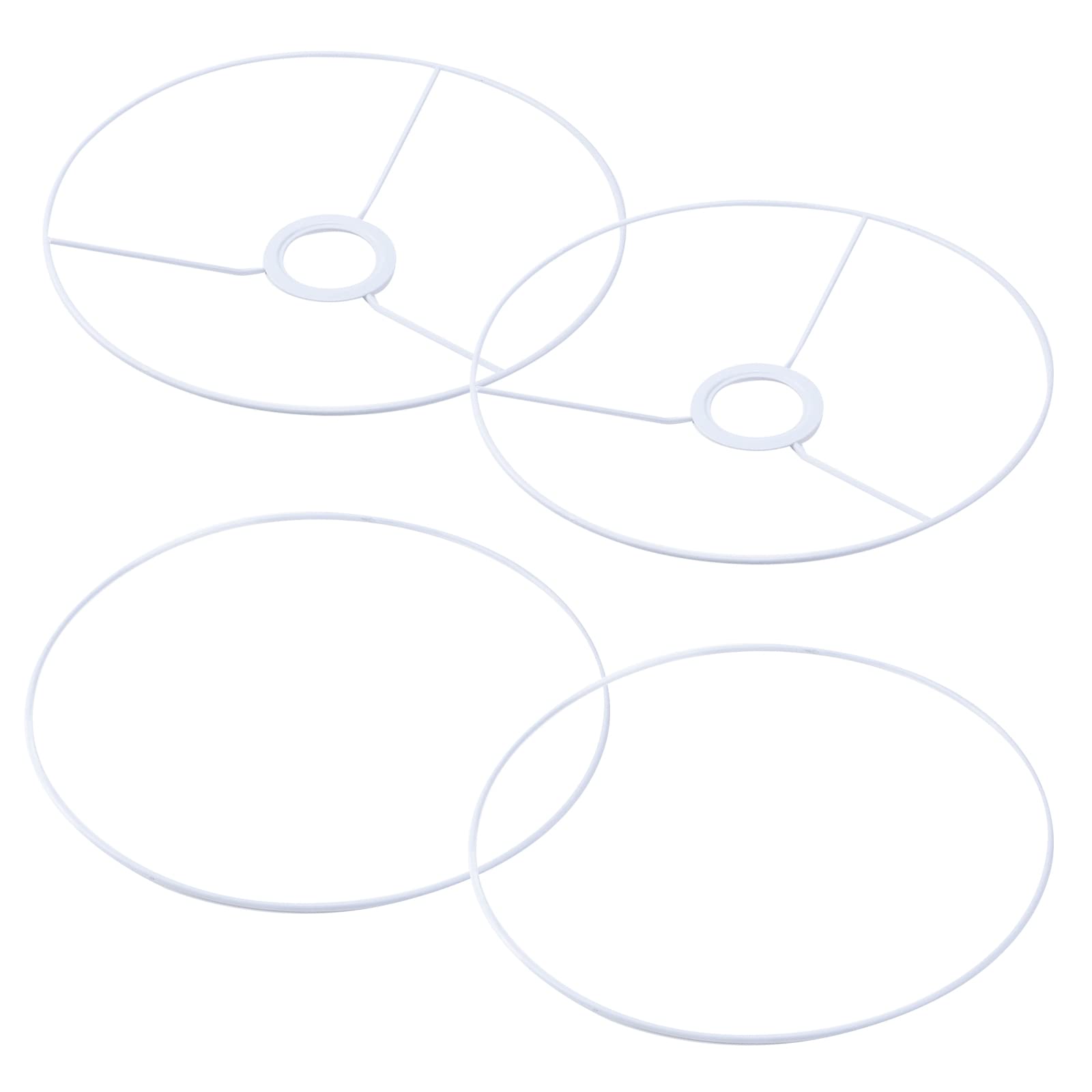 Meprotal Lamp Shade Ring DIY Drum Ring Ceiling Light Frame Lamp Shade Holder Round Metal Ring Support Fitter Ring Support 9.8inch Diameter, 2 Sets