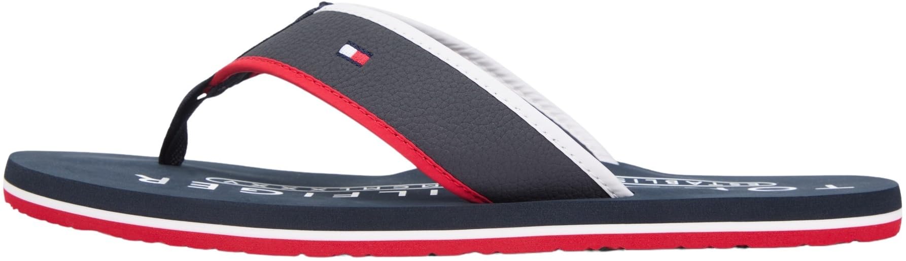 Tommy Hilfiger Herren Zehentrenner – Tumble Beach Sandal, FM0FM05710, Desert Sky Blau, Größe 41 EU