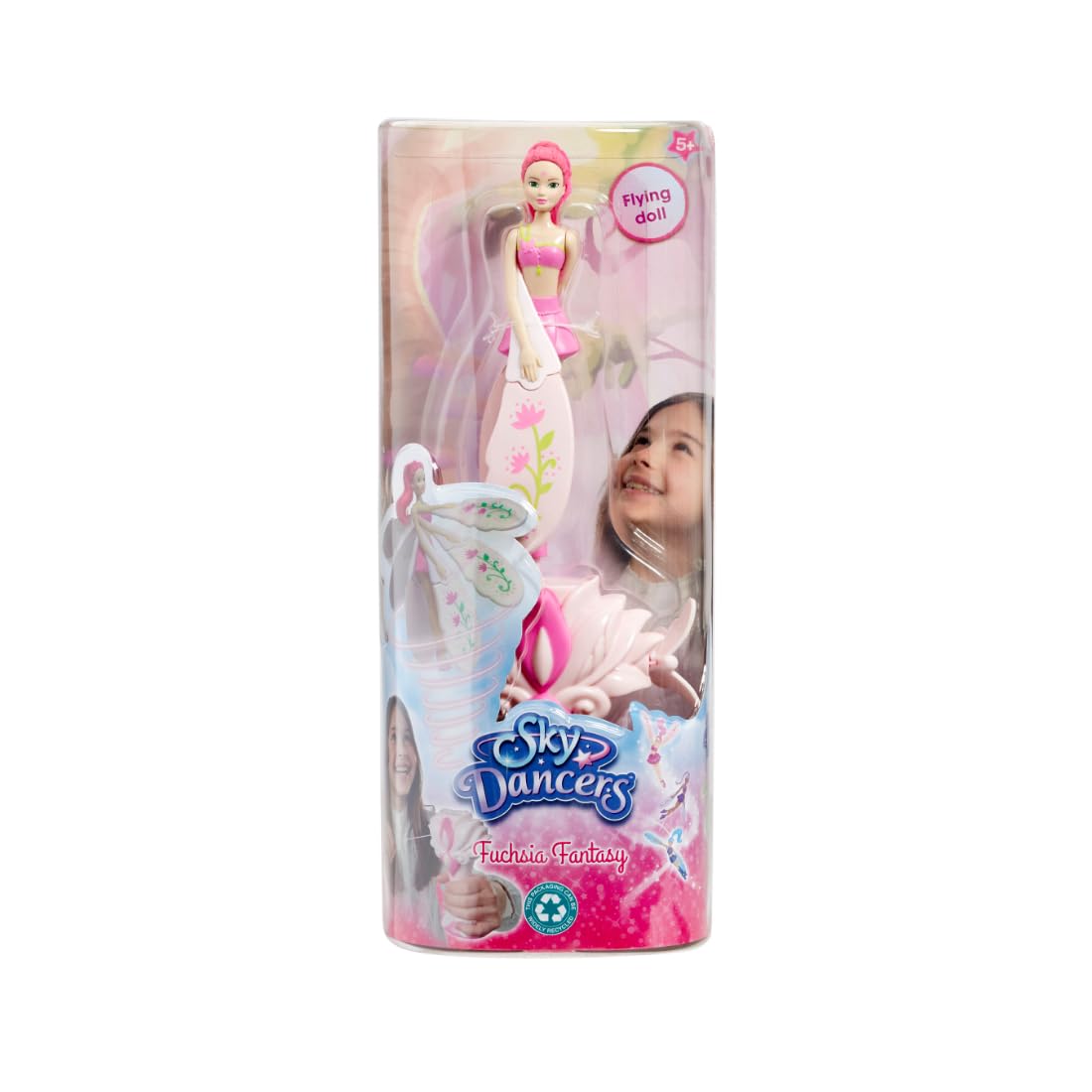 Sky Dancers Sky Dancers: Fuchsia Fantasy | Pull the Cord and Watch as She Makes a Dazzling Dance Through Mid-Air! | Flying Doll Toy | No Batteries Required | Gift For Ages 5+