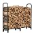 Mars Explo Firewood Rack?4ft Heavy Duty Fire Wood Storage Racks for Indoor Outdoor?Metal Log Holders for Firewood?Fireplace Wood Pile Storage Stacker Organizer, Black