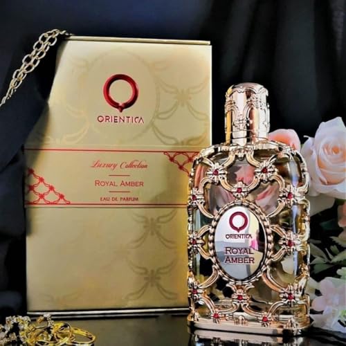 Image of Orientica Luxury Royal Amber 2 Pc Perfume Gift Set - Notes of Vanilla, Bergamot, Pineapple - Amber Oud, Gourmand Arabic Perfume for Women & Men - Perfumes Arabes de Mujer y Hombres