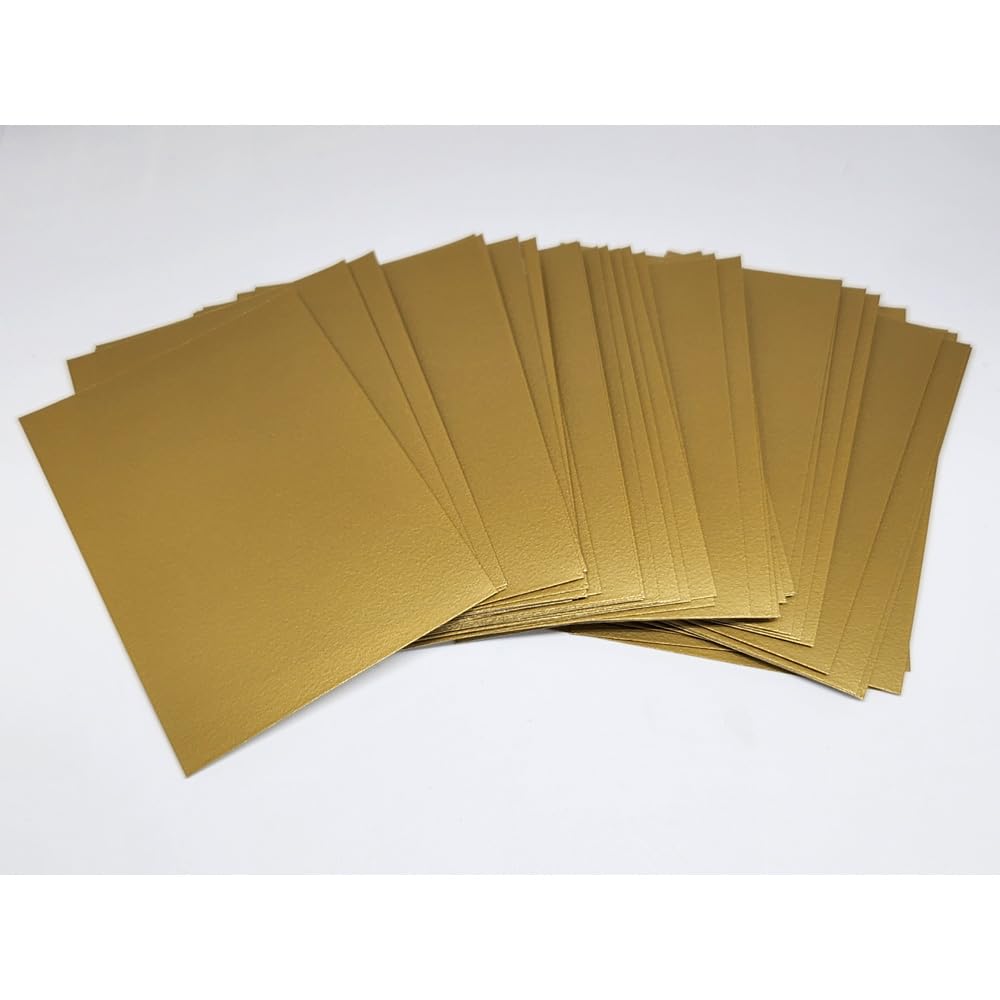 Fundas para tarjetas, tamaño mini, dorado mate, 50 unidades
