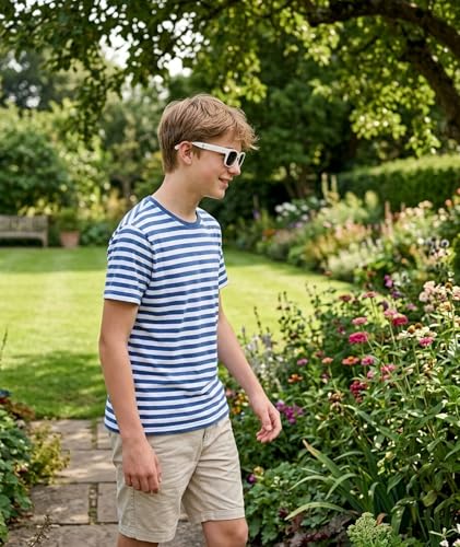 Image of 4 PCS Kids Sunglasses for Boys, Kids Goggles for Boys, Foldable UV Protection Eyewear, Multi-Color Set with Blue Yellow Green White Options, Outdoor Activities Accessory, Durable Flexible Frame Design