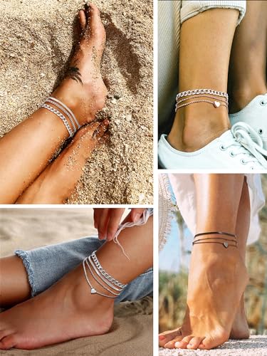 PROSTEEL Trendy Handcuffs Design/Customize Words Ankle Bracelet For Women, 316L Stainless Steel Anklets Silver/Gold/Black Tone, Hypoallergenic, Come with Box3