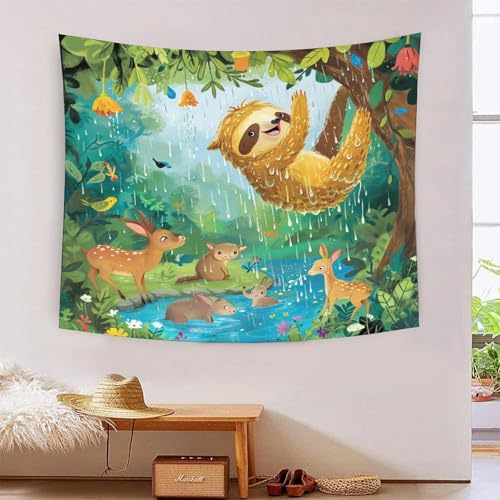 Tapisserie paresseux 3D insufflez un esprit zen dans votre chambre
