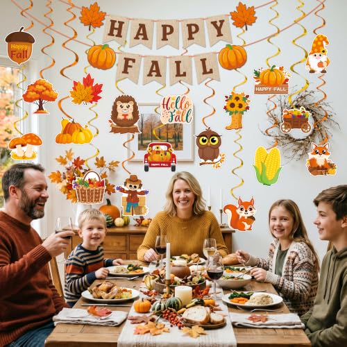 Fall Party Decorations Happy Fall Banner Fall Hanging Decor Kit - image 6