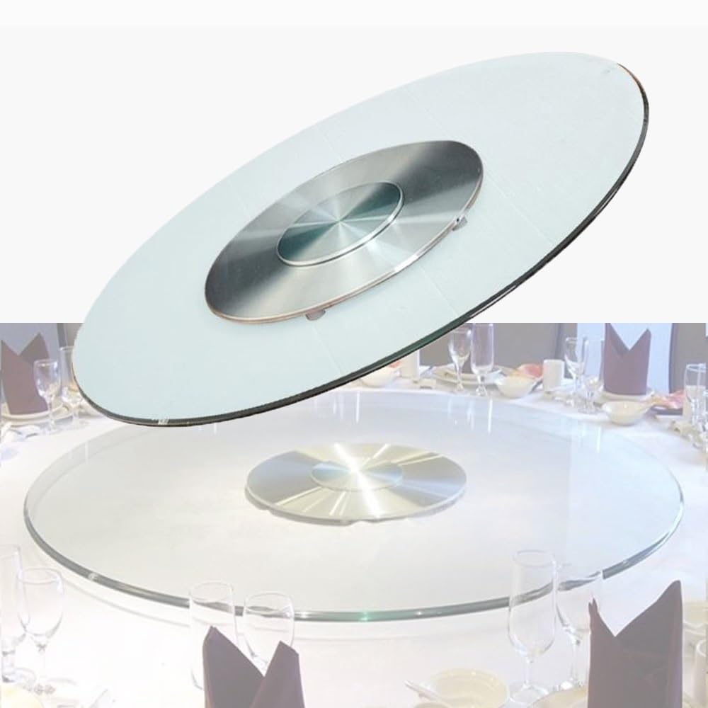 100cm Grande Piatto Girevole Lazy Susan, Vassoio Rotante Rotondo con Cuscinetto in Lega di Alluminio, Rotazione Silenziosa E Fluida per Banchetti(100cm/40in)