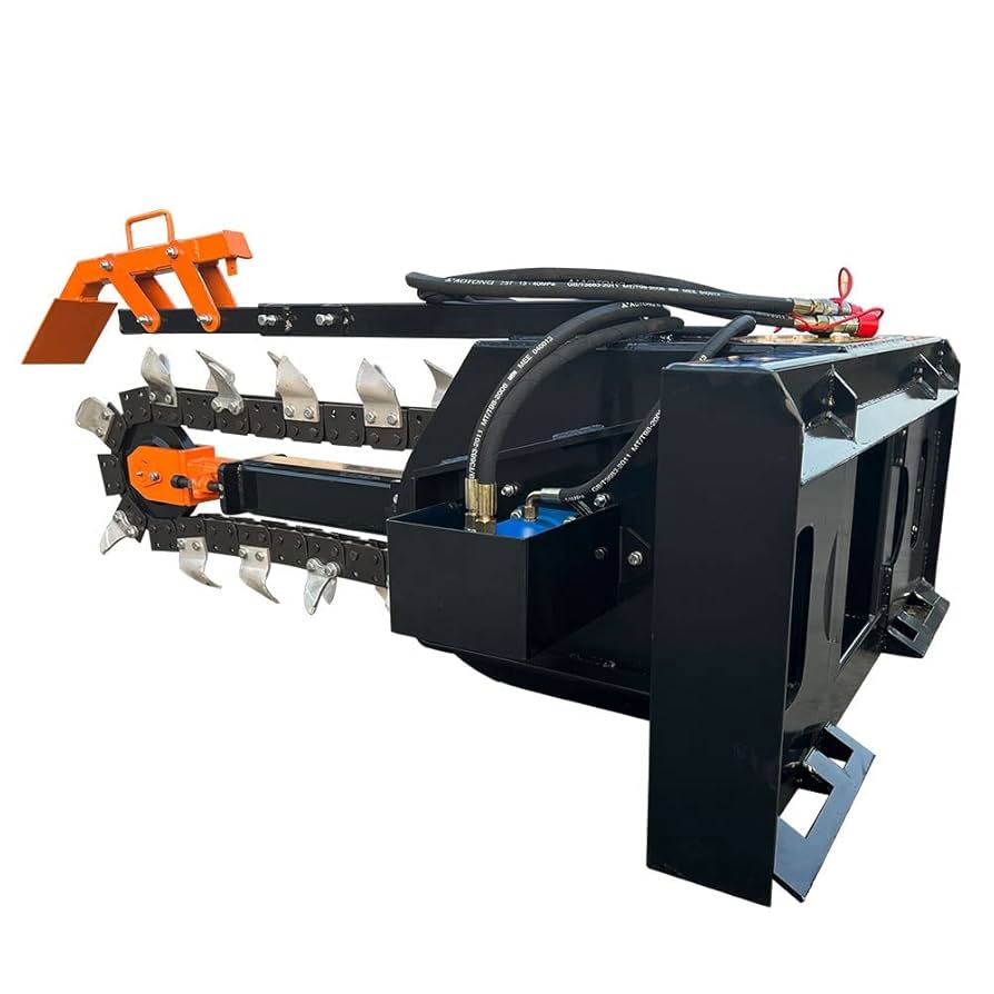 サンダンスキッド Amazon.com: Skid Steer Side Shift Trencher Attachment Rock