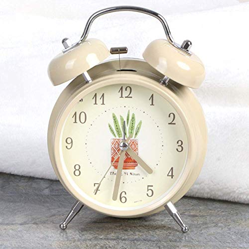 Wecker für Kinder Lernen Störfreie Wecker 4-Zoll großen Dial Mini-Analog-Quarz mit Nachtlicht