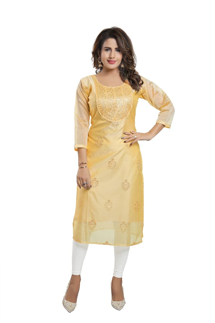 Designer wear Silk Kurti for Women Solid in Plus Size & Small Size.-image-41