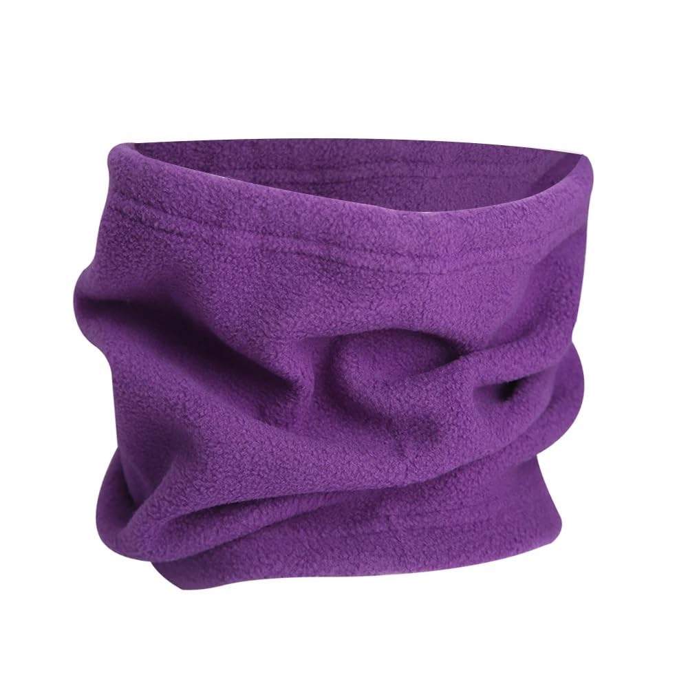 Neck Warmer Polar Fleece Neck Tube Ear Warmer Fishing Skating Running Sport Scarf Face Mask Camping Hiking Neck Warmer Warm Cycling Headwear Neck Warmer Scarf(Purple)
