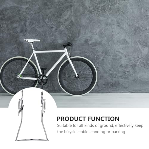 Soporte para bicicleta con doble pata de hierro resistente de 24" 4