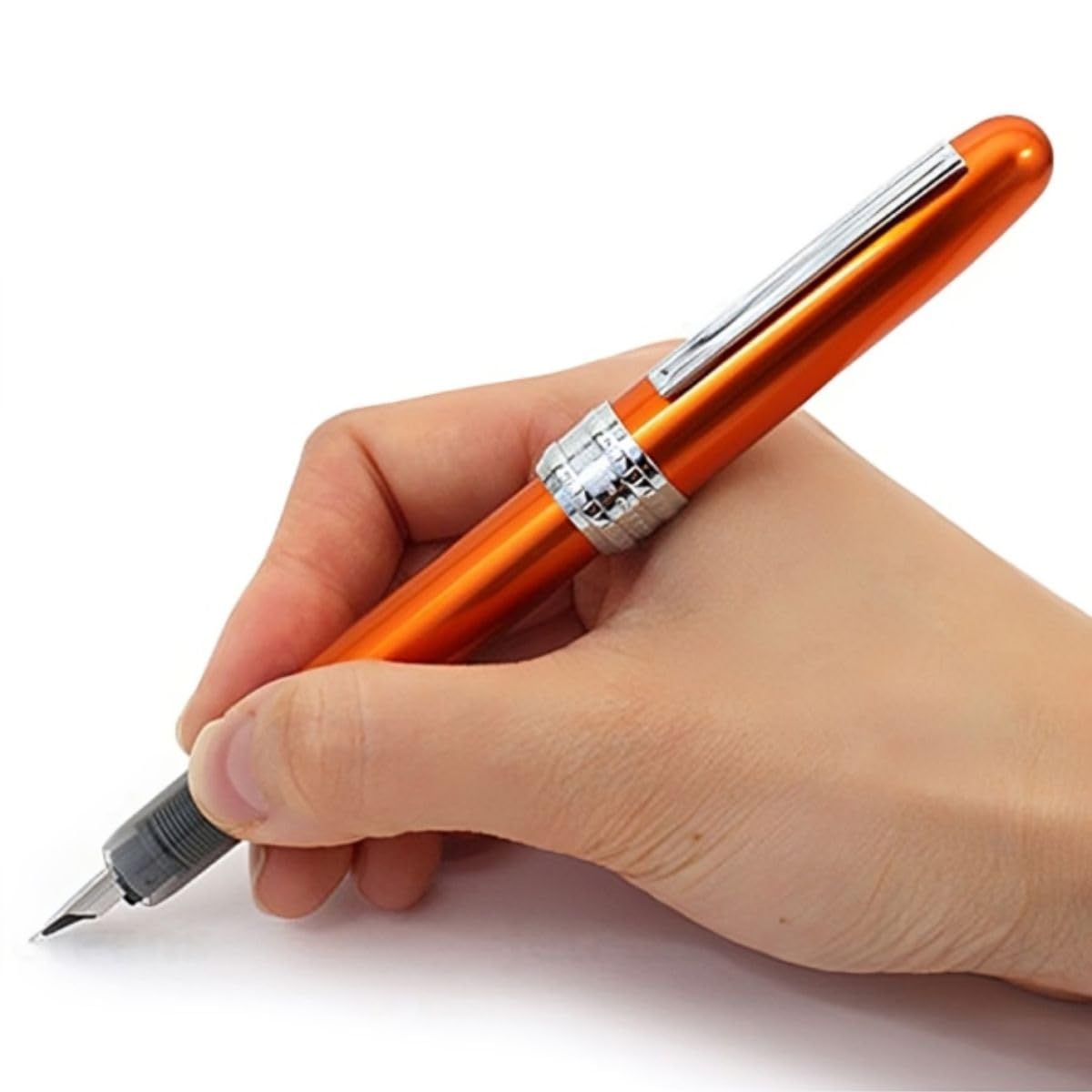 PLATINUM Plaisir PGB-1000#25 Fountain Pen/Nib Thicknesses: Fine/Colour: Nova Orange/Handmade/Plastic Packaging/Fountain Pen - Image 4