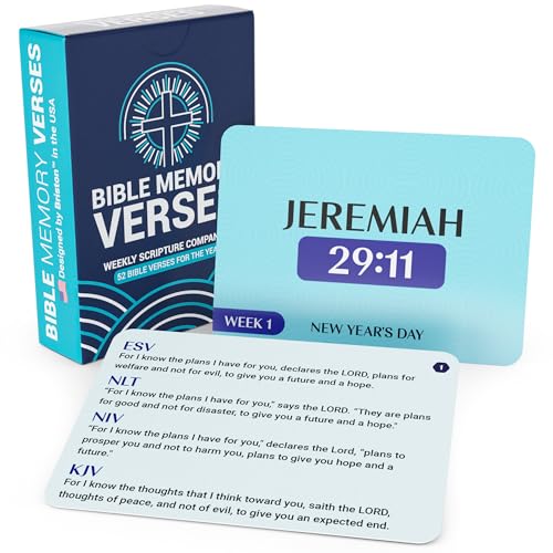 Bible Memory Verses Flash Cards – 52 Weekly...