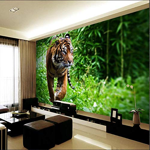 Lifme Custom Photo Wallpaper Tiger of The Jungle Foraging Mighty King of The