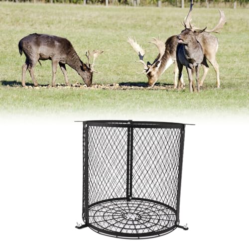Gavigain Deer Feeder,Animal Feeder Cage Weatherproof Quick Lock Deer Feeder Guards Cage for Outdoor Forest Animal Cage for Feeder