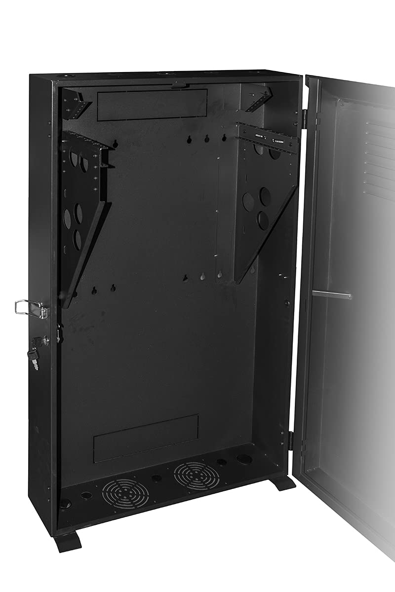Armadio Rack 19" da Muro Verticale 5U 650x1082x248 mm Nero per Server Profondi Fino a 92 cm Montanti Regolabili