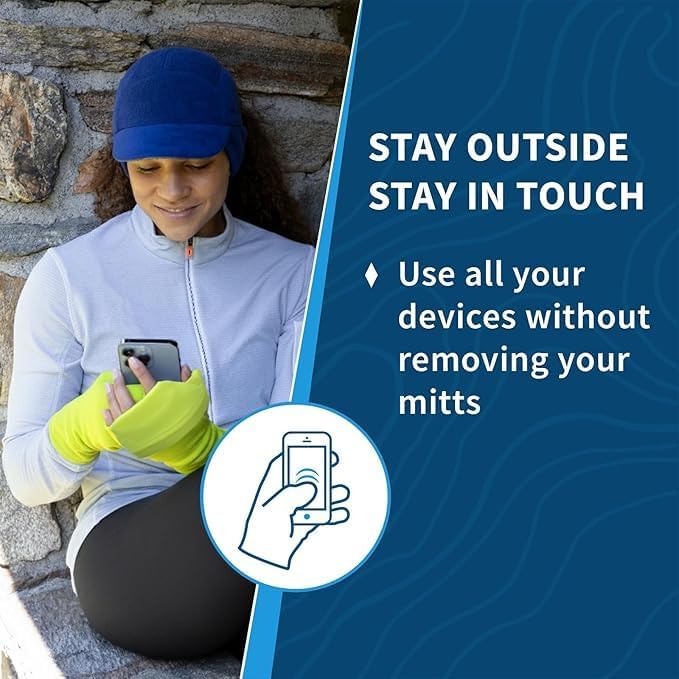 TrailHeads Women’s Fingerless Mittens - Lightweight Convertible Running Mitten - Image 6