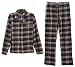 Gioberti 2 Piece Mens Flannel Pajamas, Button Up Shirt and Elastic Waist Pants Set