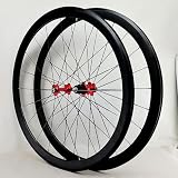 Set Di Ruote Per Bicicletta 700C Profondità 40 Mm Copertoncino Ruote Per Bici Da Strada Cerchi A Doppia Parete Ruote Anteriori Posteriori Ruota Per Bici Da Corsa F,700C