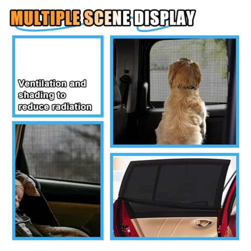 image for Smilfuy 2 Pack Car Window Shades for Baby, Breathable Mesh Sun Shades,