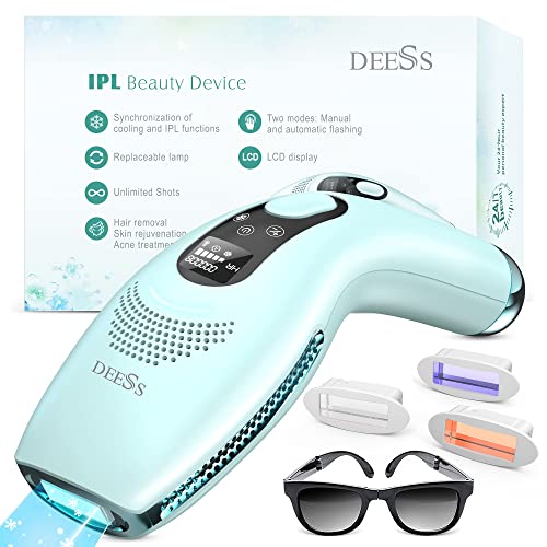 DEESS IPL Laser Hair Removal for Women & Men, GP590 Unlimited Flashes Laser Hair Removal Device with...