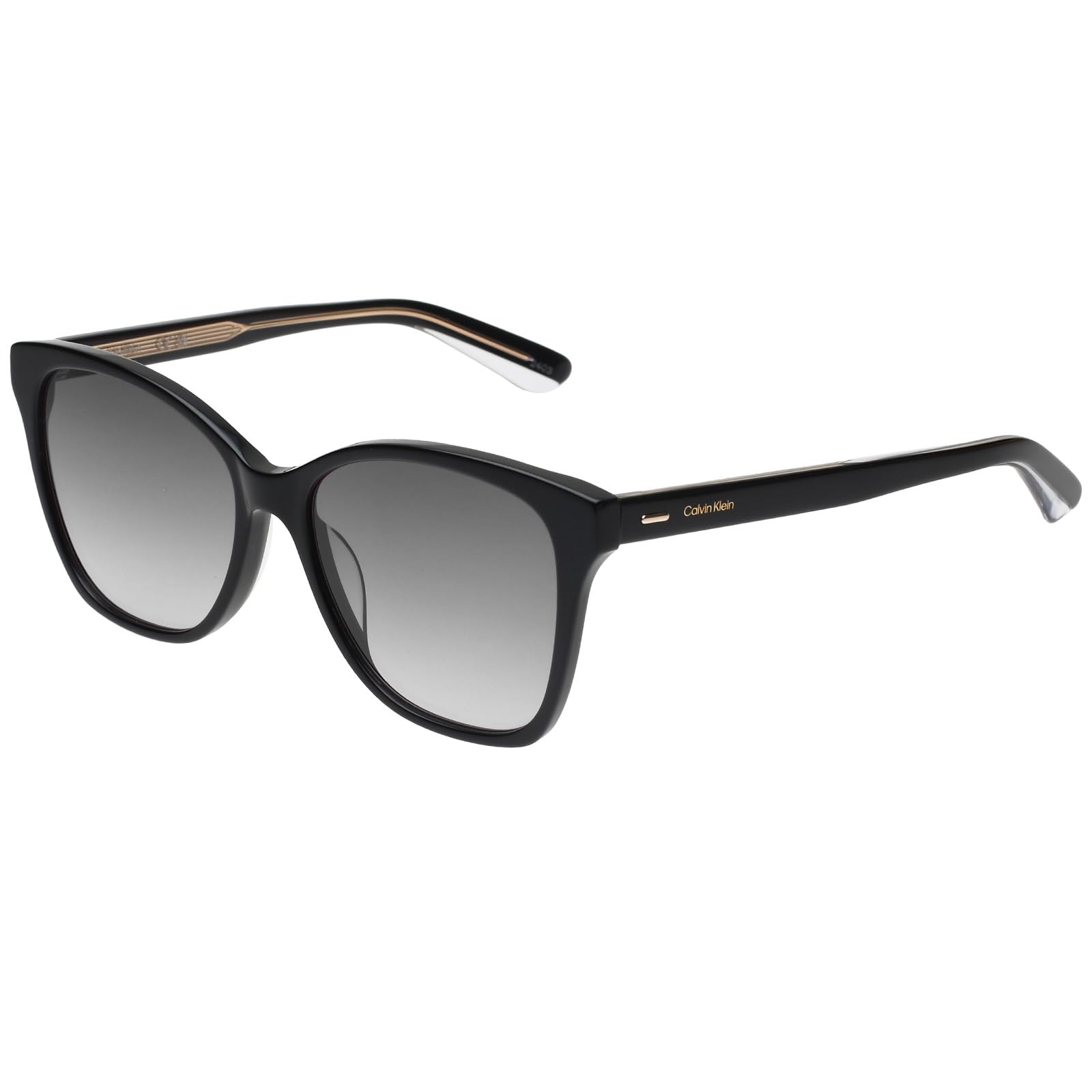 |Black Full-rim Frame Cat-eye Sunglasses|100% UV Protected (Uv 400) Grey Gradient Faded Lens|Women's | Medium | Ck 21529 001 55 S-image-3