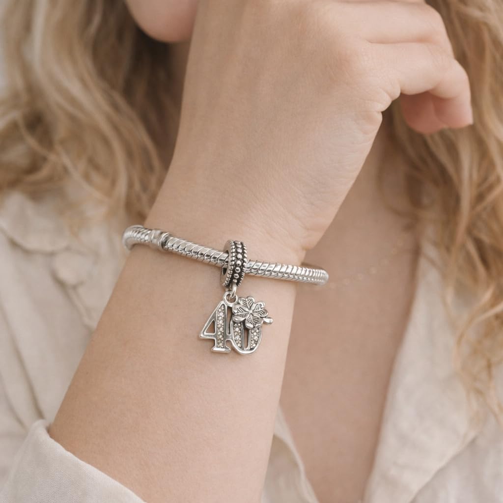 Charm Años Compatible Todas las Marcas Cumpleaños Aniversario Colgantes Originales Encanto Cuentas Plata 925 Mamá Cuenta Amuleto Suerte Corazón Familia Navidad Mujer