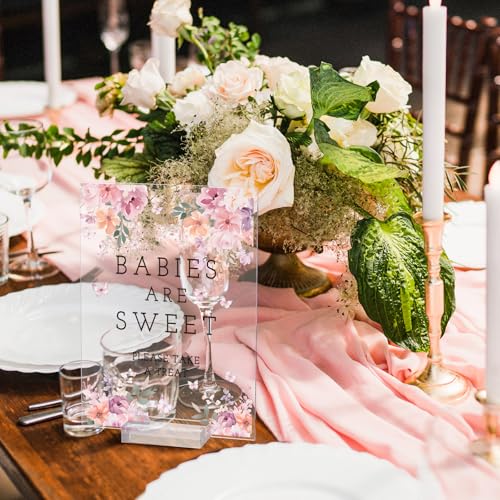 Image of Vercraft 6 Pcs Pink Floral Baby in Bloom Table Decorations