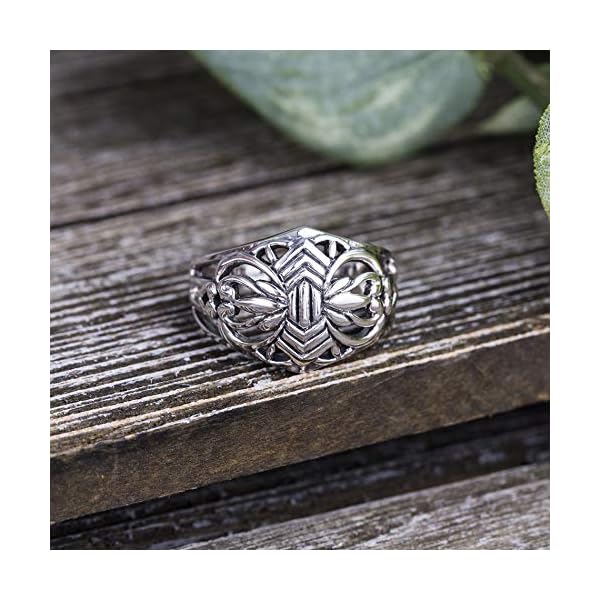 WILLOWBIRD Oxidized Sterling Silver Celtic Filigree Ring for Women (Size 8)