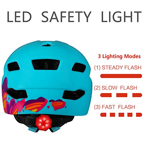 Kids Youth Bike Helmet, Adjustable Boys Girls Helmets From Children To Teen, Safety Certified And Multi-Sport Bicycle Scooter Helmet, 50-57 Cm #TOP3