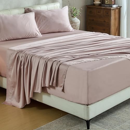 Image of MEISHANG 1000TC Egyptian Cotton Sheets Queen, 18-24 inch Extra Deep Pocket | 1000TC Egyptian Cotton Sheets, Sateen Weave, Ultra Soft & Breathable, OEKO-TEX Certified