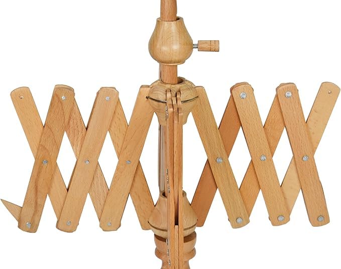 Avvolgitore di palline di filato in legno - Avvolgitore di bobine di filato per maglieria e uncinetto fatto a mano - Plettri per ombrello Filato Swift (Off-white, Swift)