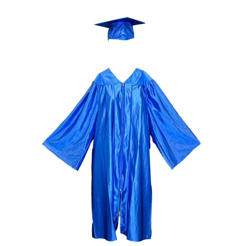 Image of Gradzilla Graduation Cap and Gown Set - Shiny Finish for High School and College, Durable Robes for Commencement Ceremonies