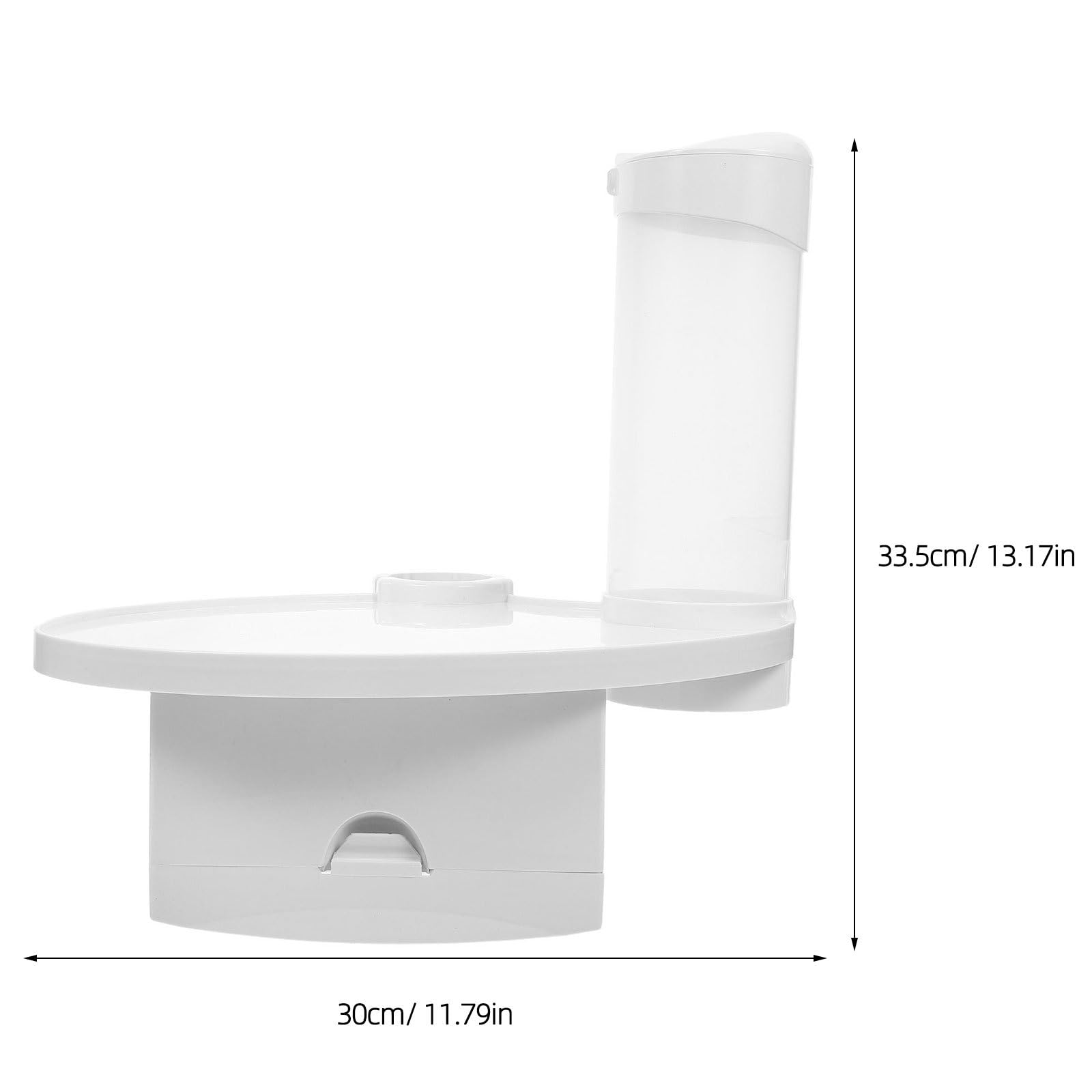 OUNONA Bandeja dental con dispensador de pañuelos: Bandeja multiusos para sillón dental - white. Organizador versátil con portavasos y dispensador de pañuelos para clínica.