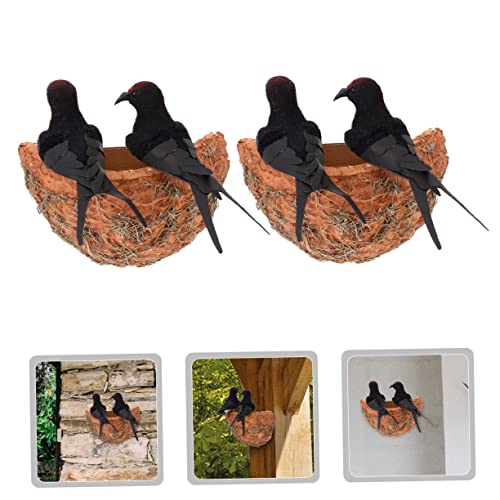 Nids d'oiseaux décoratifs simulation nid hirondelle 6pcs - 13