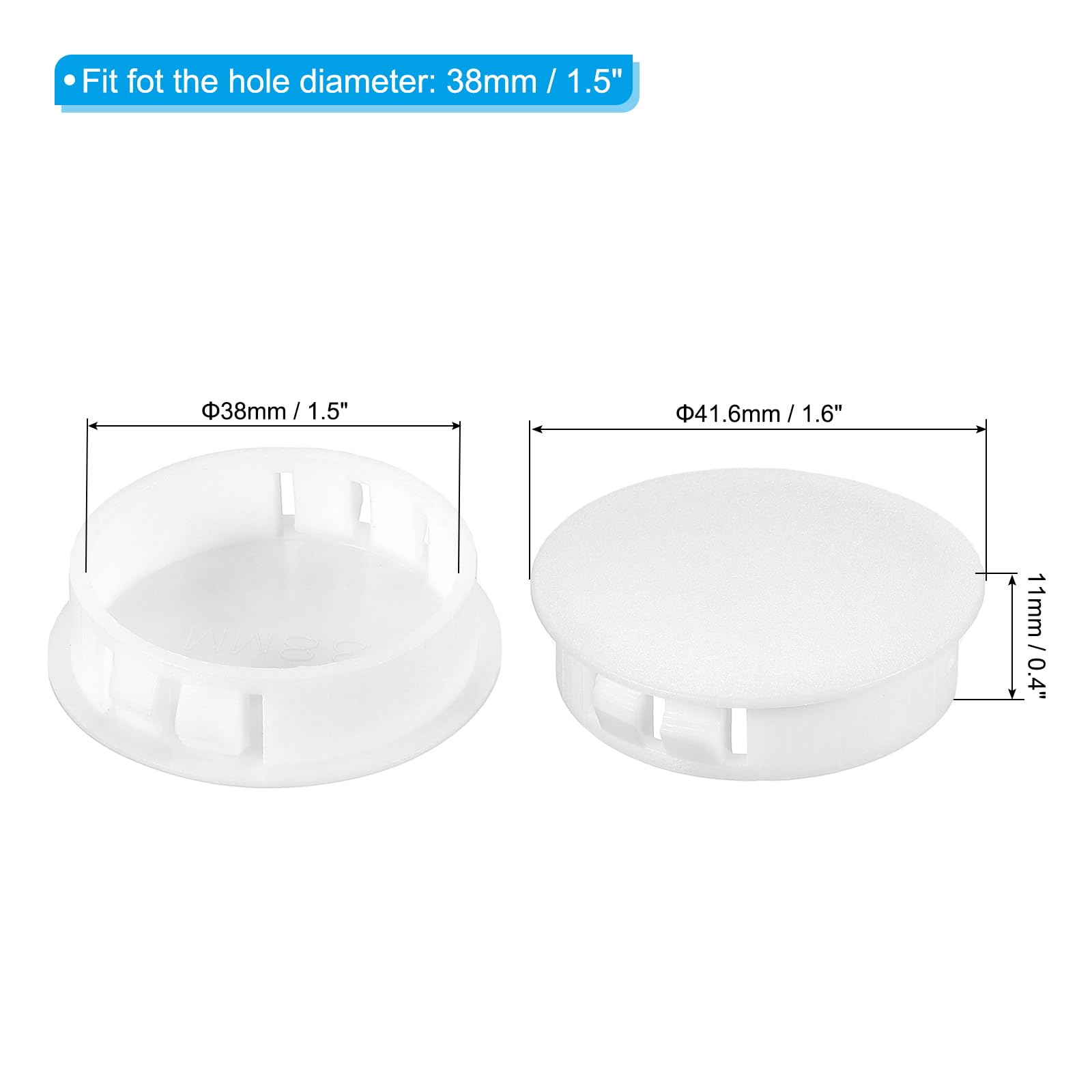 PATIKIL 1.5"/38mm Plastic Hole Plugs - Image 2