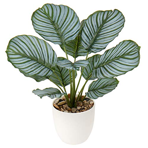 Briful 18'' Tall Fake Plant Realistic Faux Calathea Plant Artific...