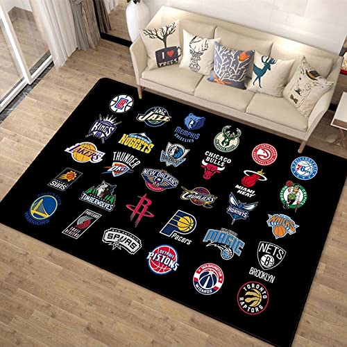 Basketball bedruckter Teppich,Unverzichtbarer Teppich für NBA-Basketball-Enthusiasten,Trendige...