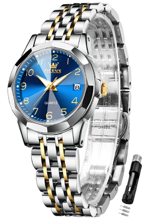 Amazon.co.jp: OLEVS 腕時計 レディース 人気 クォーツ 見やすい