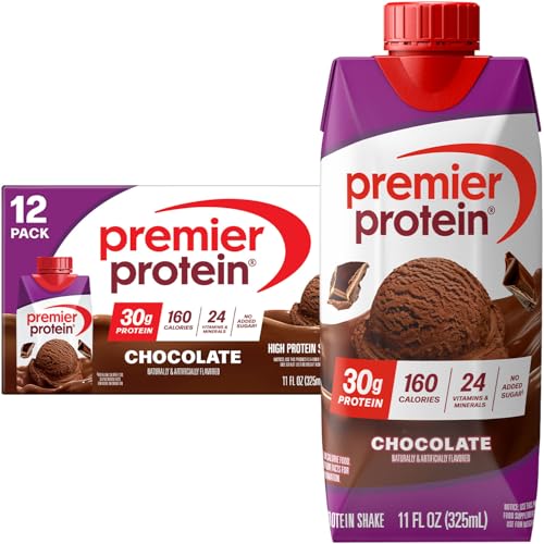 Premier Protein Shake, Chocolate, 30g Protein, No Added Sugar, 24...
