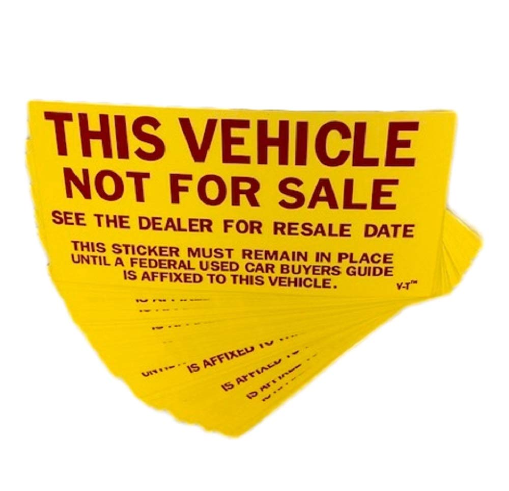 FESCOCar Dealer Not for Sale Stickers (50 Pack)