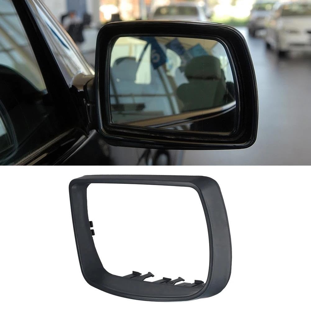 Qlhshop Mスタイル交換用リアビューミラーキャップカバー BMW X5 E70 X6 E71 2007-2013用 外装アクセサリー  チューニングパーツ 光沢ブラック バックミラーカバーキャップ に適合する E53 X5 2000-2006用 車ドアウィングミラーホルダー バックミラートリムリングハ