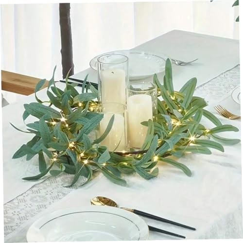 Guirlande de vignes avec lumières 1,8m 96 LED pour table