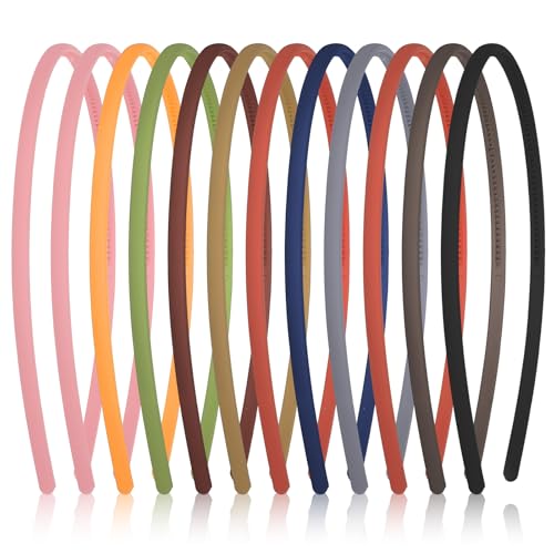 12 Stück Haarreifen Plastik Haarreifen Mädchen, Buntes...