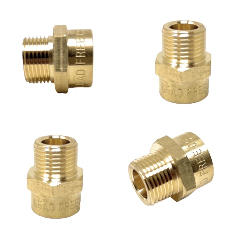 Adaptateur G filetage (British BSPP) mâle vers NPT femelle - Sans plomb (3/8" x 3/8" (4 pièces)))