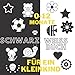 0-12 Monate Schwarz Weiß Buch für ein Kleinkind: Schwarzweiss-Babybuch von Geburt an| Die ersten Tiere, Muster, Formen, Herzen, Sterne, ein ... Eye Bücher ab 0-12 Monate|Kontrastbuch Baby|