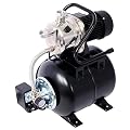 LANTRO JS 1.6HP Shallow Well Pump with Pressure Tank, 1000 GPH, Max Lift Height 157ft, Automatic Water Booster Jet Pump for Home, Garden, Lawn, Black