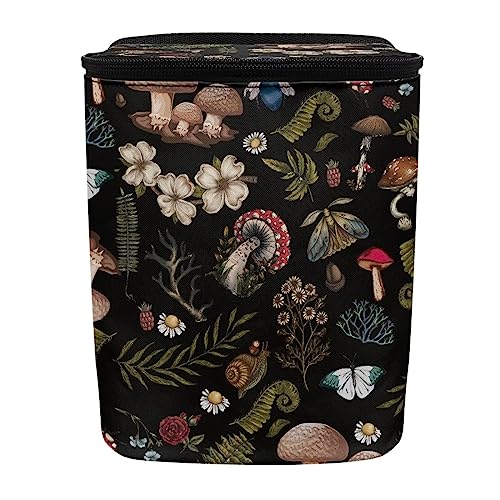 Image of Mushrooms Car Trash Bin Interior Accessories Portable Vehicle Garbage Cans Bag for Back Seat Washable Mini Car Trash Cans for Front Back Seat