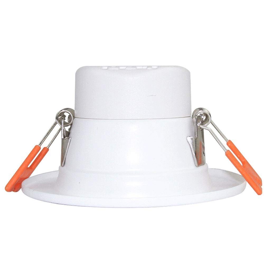 Foco empotrable LED Moderno de bajo Consumo, de Aluminio, para Techo, con Rejilla (luz cálida, 15 W)